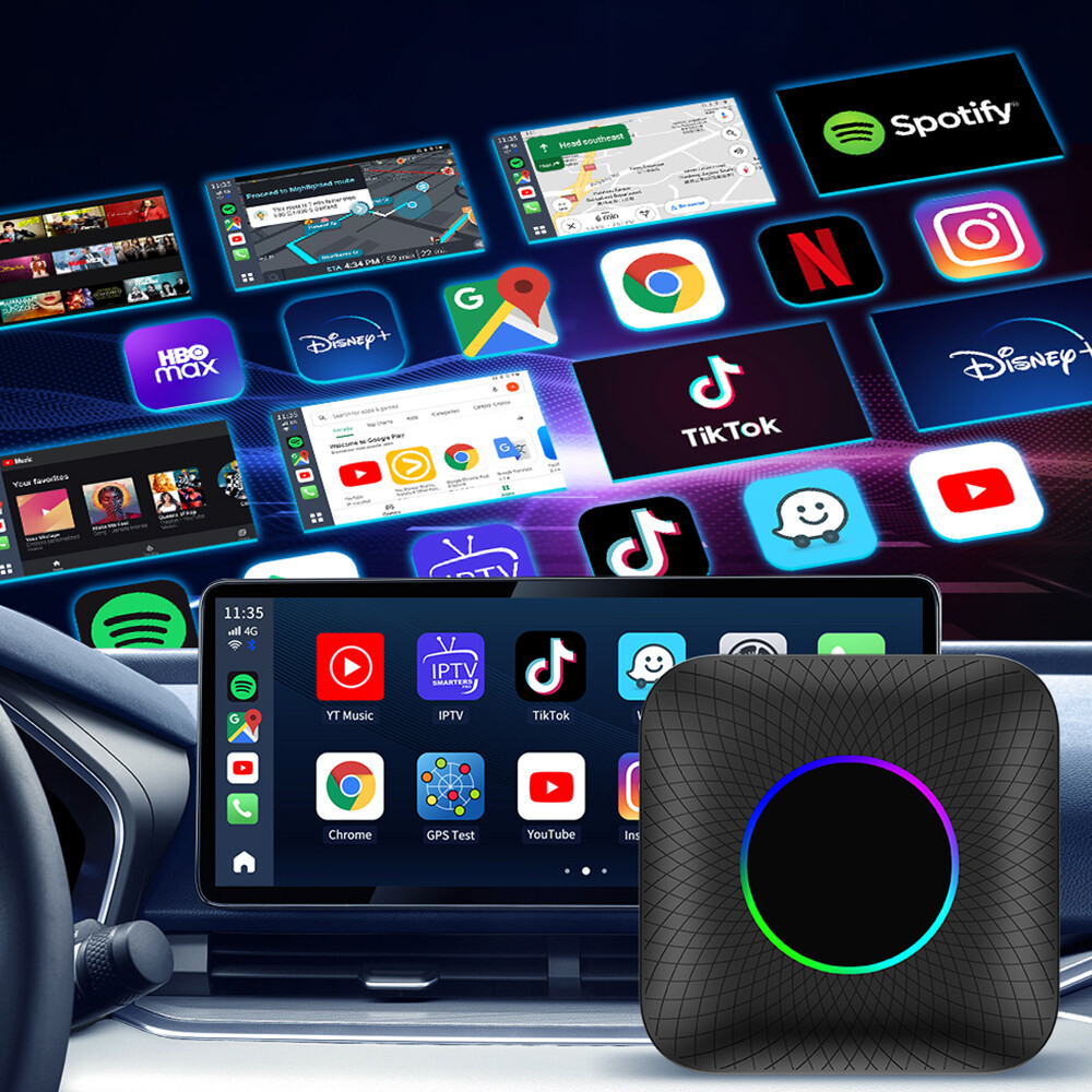 CarPlay Ai Box Plus Android13 QCM 8-Core 8+128GB Wireless Android Auto