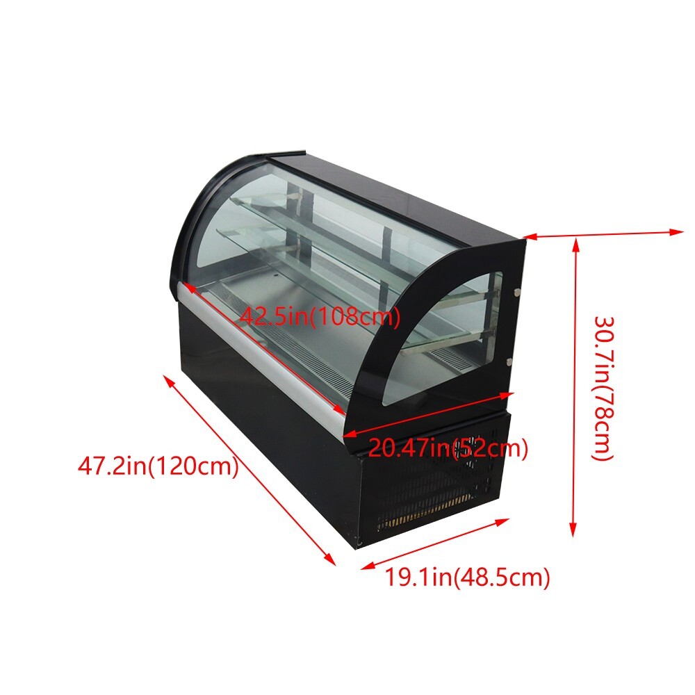 220V Desktop Refrigerated Cake Display Cabinet 3 Layers Bakery Showcase