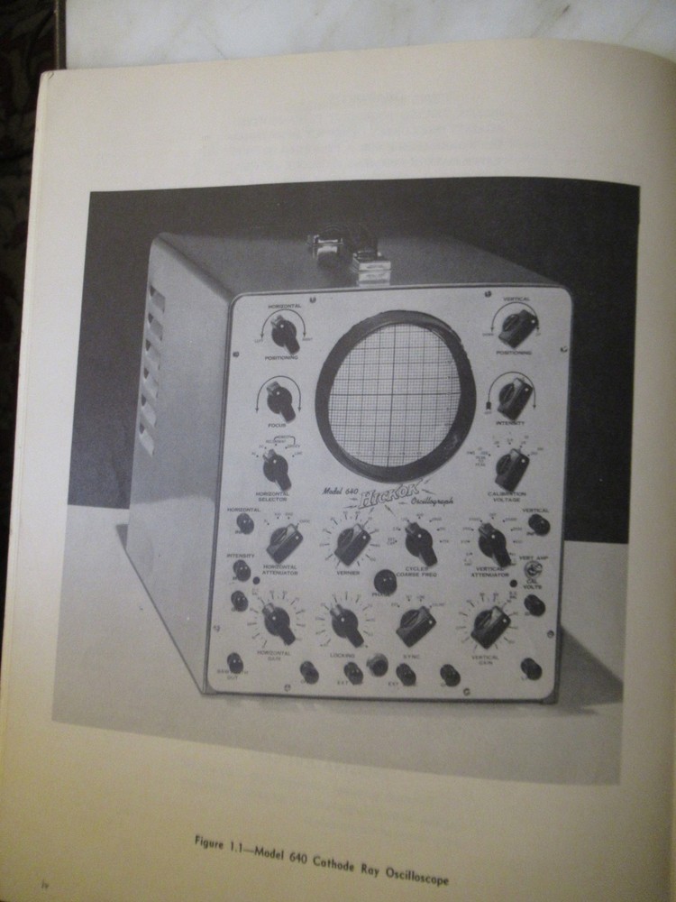 HICKOK MODEL 640 CATHODE RAY OSCILLOSCOPE MANUAL - ORIGINAL