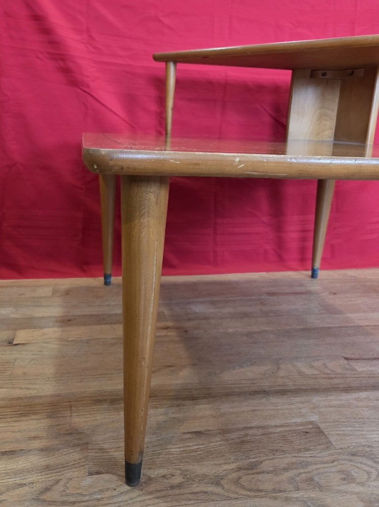 Mid century modern two-tier corner table table