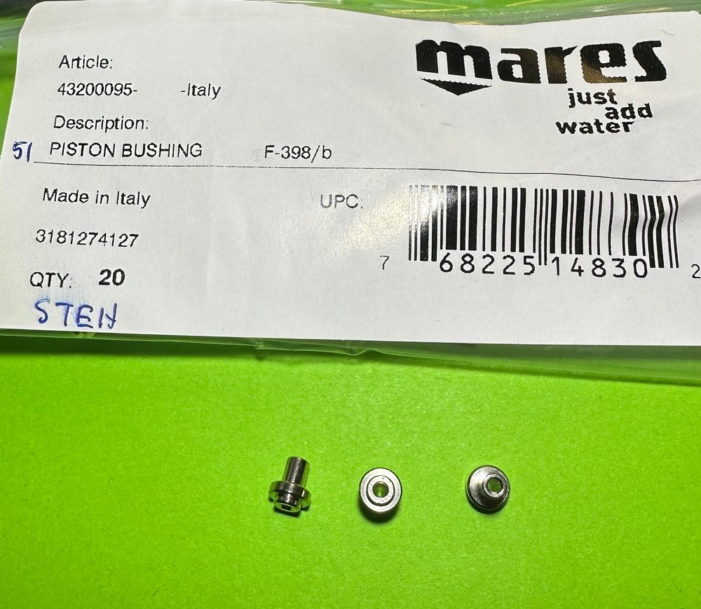 Mares pneumatic speargun  Spare Part replacement  piston bushing  43200095