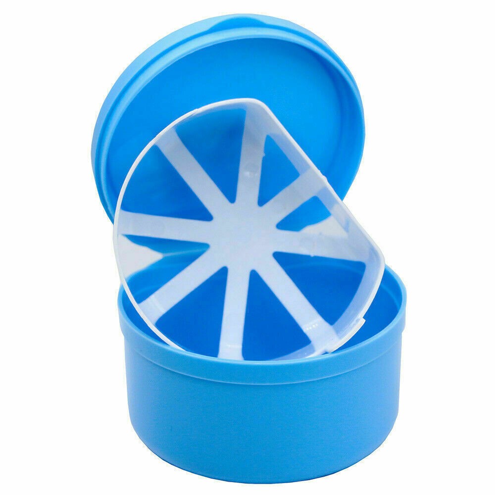 10PCS Dental Denture Storage Box False Teeth Case Mouthguard Container Blue