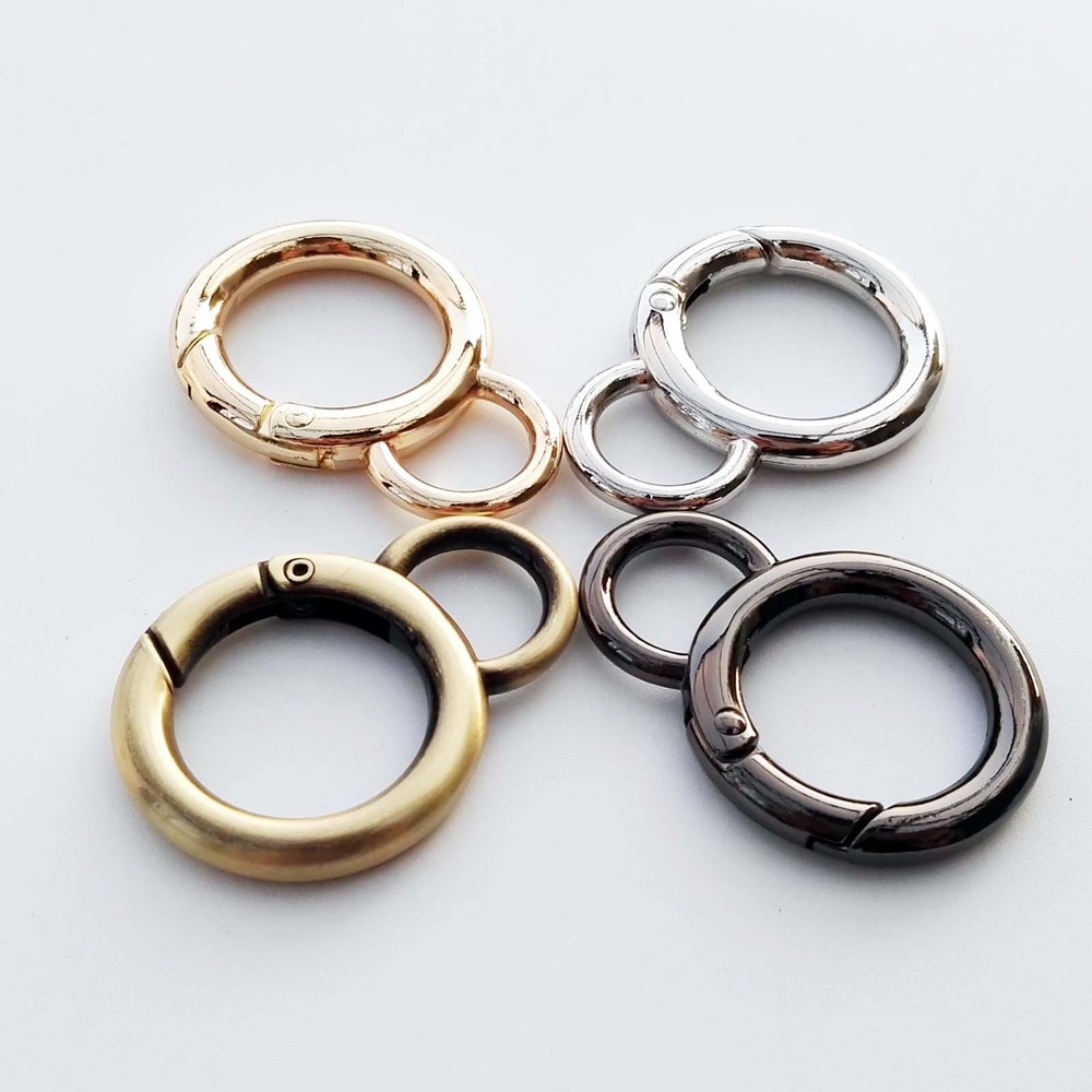 10pcs clip spring door double ring key ring hook buckle pocket buckle strap
