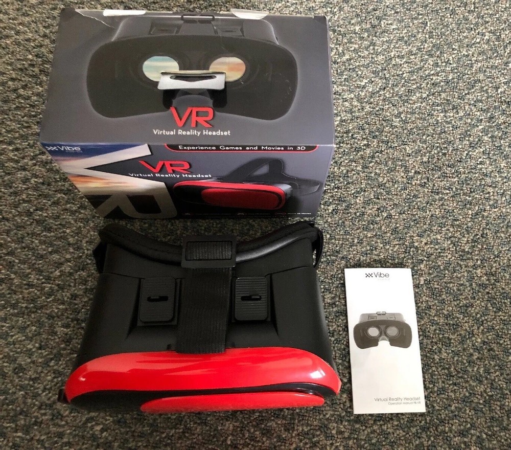 New : VIBE Essential VR Virtual Reality Headset FB-VR-RED