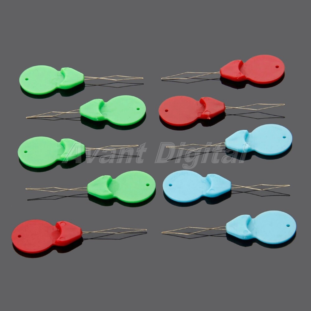 10pcs Thread Guide Knitting Craft Kit Needle Threader Sewing Wire Punch Tools
