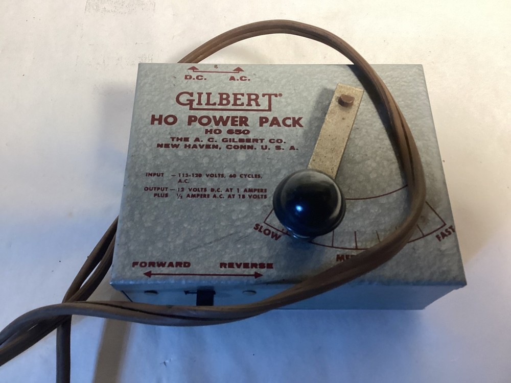 Vintage AC Gilbert HO #650 model train transformer tested working