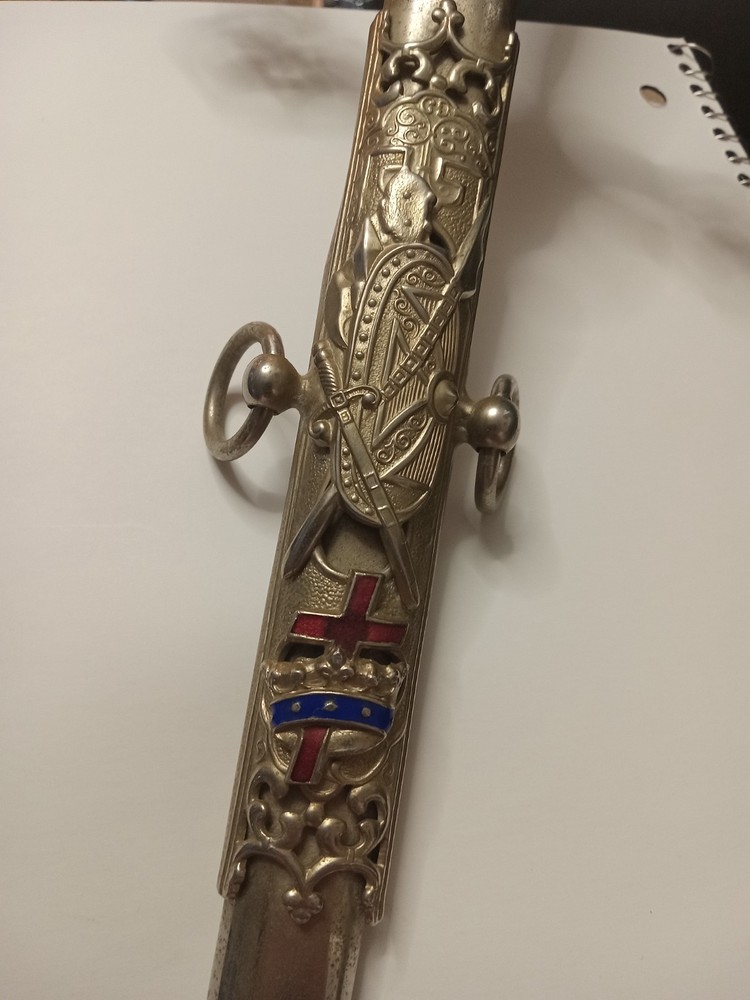 Antique Masonic Ceremonial Sword & Scabbard unknown maker Knights Templar nice