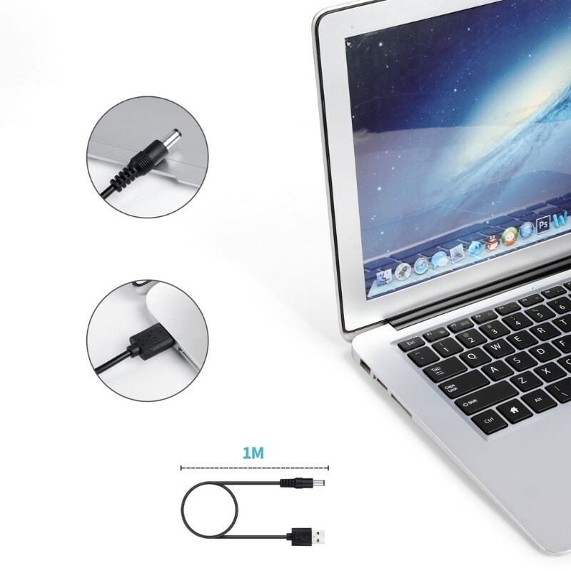 Universal 5V Power Cable Cord Charging Cable Tips for Router Moon LED Light