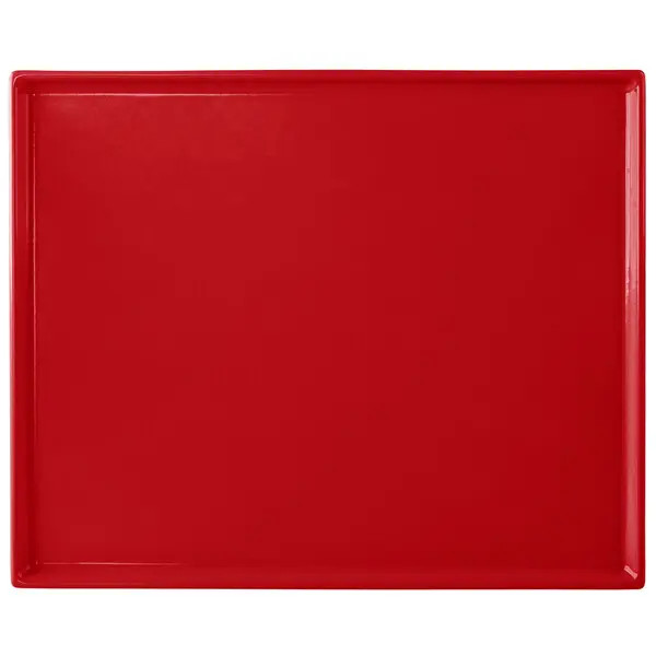 TableCraft CW2112R Rectangular Half Size Cooling Serving Tray - Red