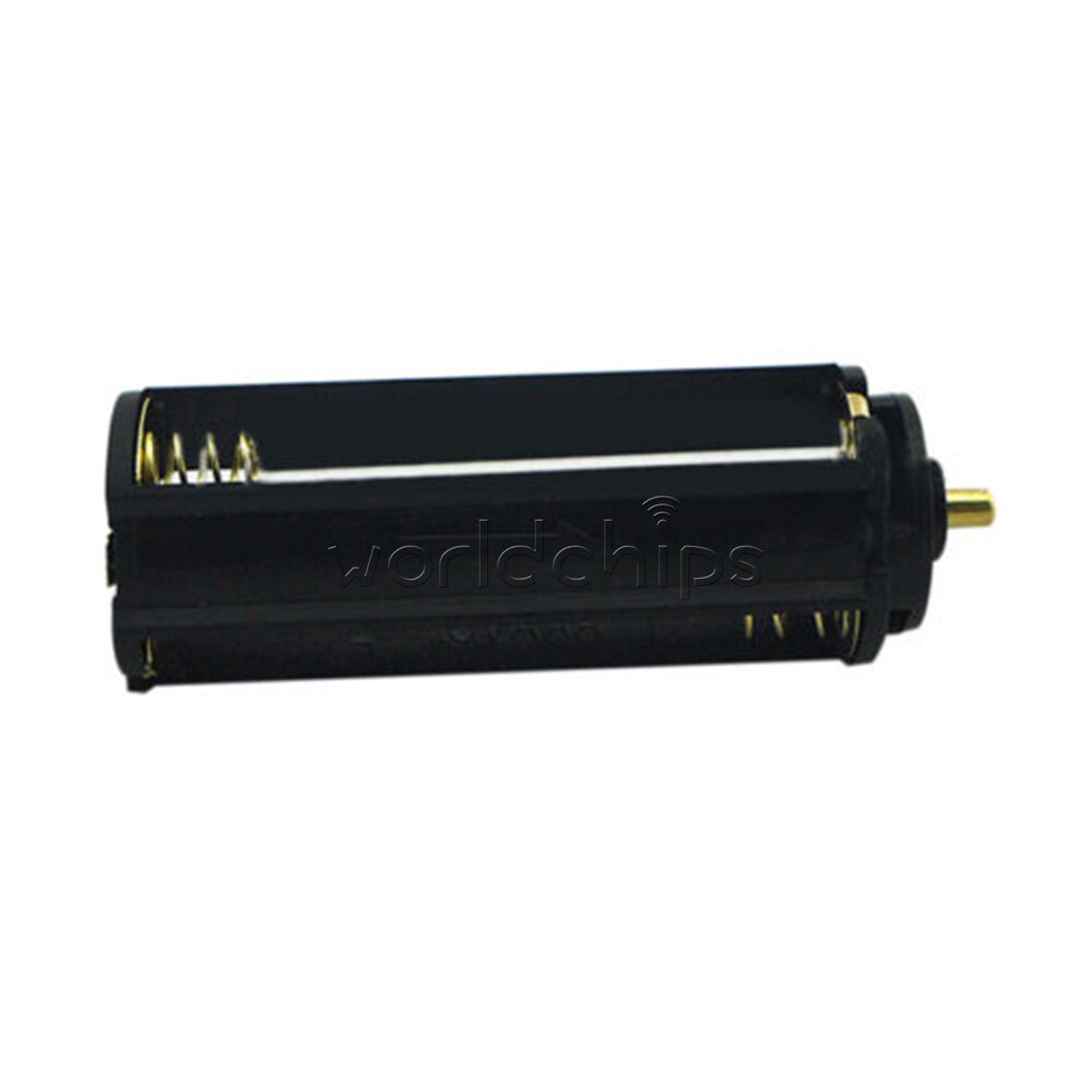2PCS Cylindrical Black Plastic Battery Holder for 3 AAA Battery Flashlight Torch