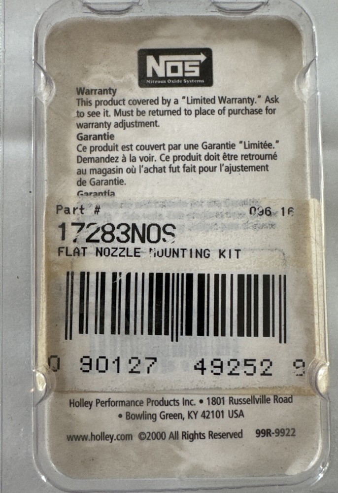 NOS 17283NOS Nozzle Mounting Kit