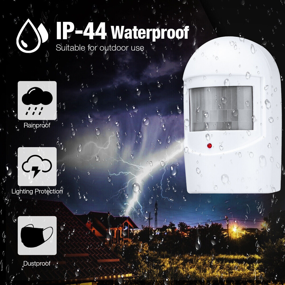 Wireless Motion Sensor System Driveway Garage PIR Alarm Alert Security Indoor US