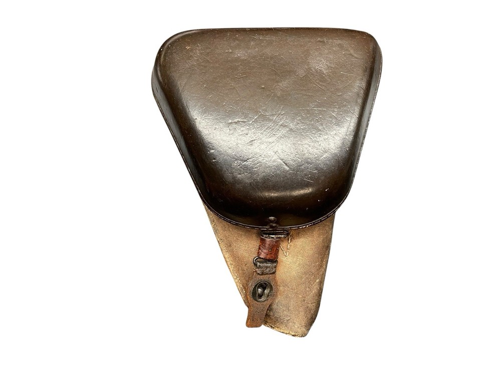 Rare Transitional Nambu Holster Half Leather Rubberized Canvas Type 14