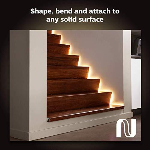 Philips Hue Bluetooth Smart Lightstrip Plus 1m/3ft Extension (No Plug), (Voic...