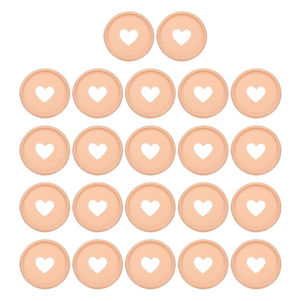 35mm Plastic Book Binding Discs, 22 Pack Expansion Discs Heart, Light Pink
