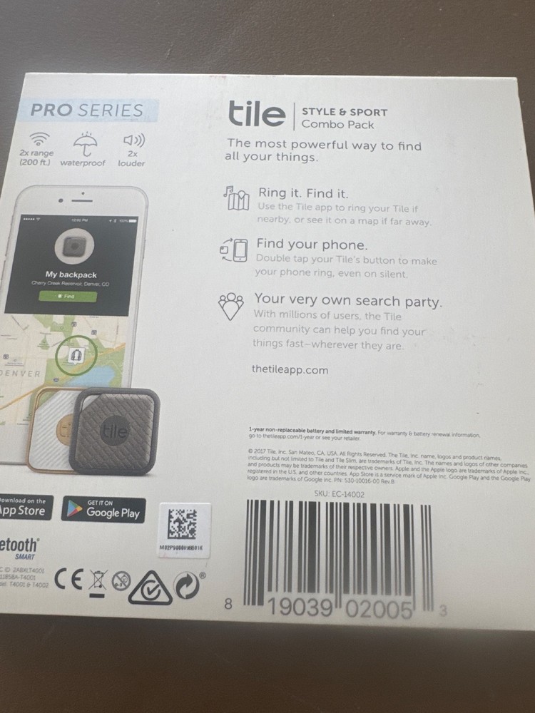 Tile Sport Pro Series QTY 2 Waterproof