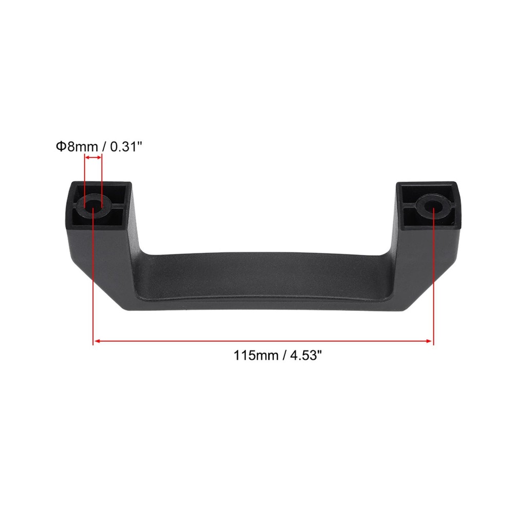 Plastic Pull Handles 115mm Hole Centers for Luggage Mechanical Equipment 4Pcs