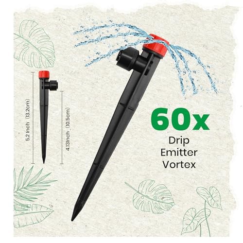 60pcs Quick-Connect Drip Irrigation 60PCS Drip Irrigation Stream Emitters