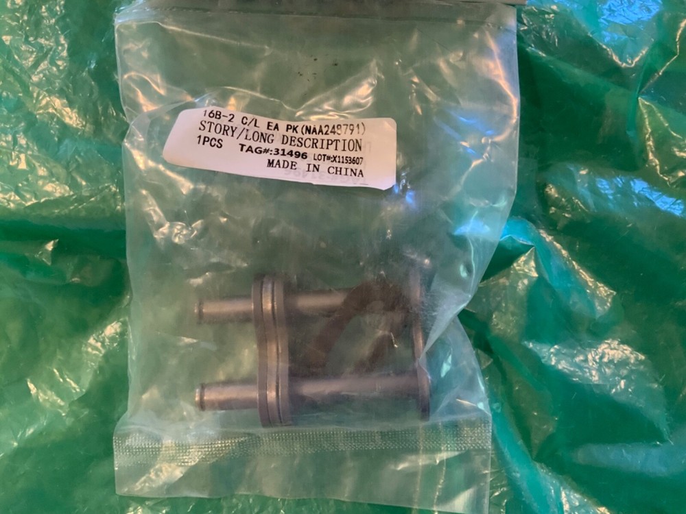 PEER CHAIN * 16B-2 DOUBLE ROLLER CHAIN MASTER CONNECTING LINK - NAA248791