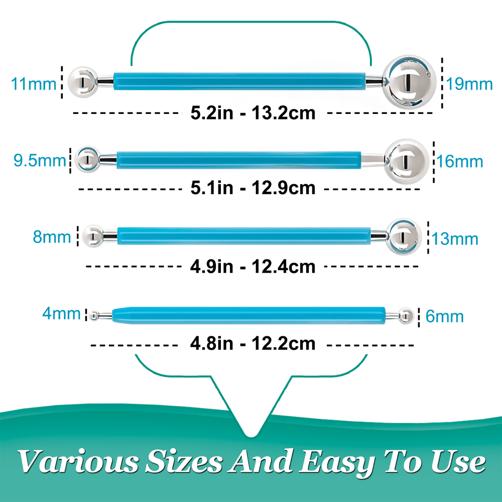 14 Pieces Silicone Clay Sculpting Tools Set, Modeling Dotting Tool for Pottery