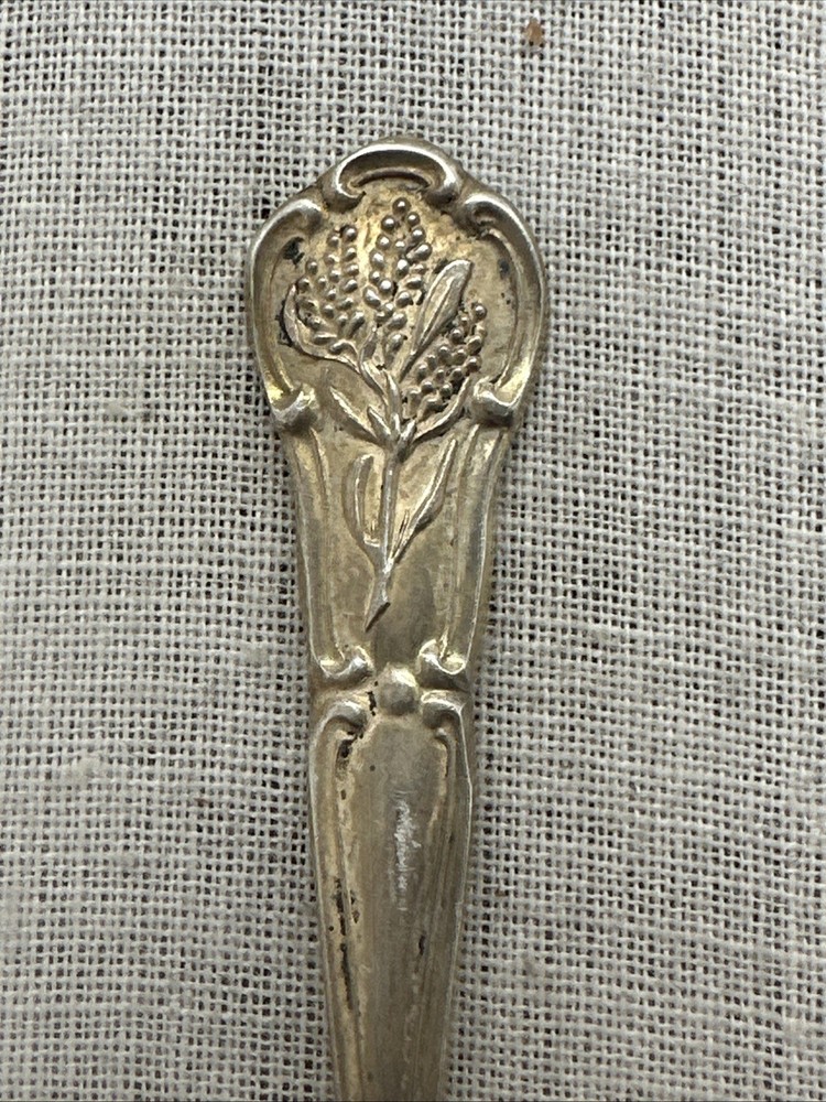 Franklin Mint Sterling Silver State Flower Salt Spoon-Nevada
