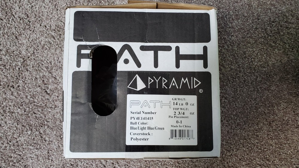 Pyramid PATH Polyester Bowling Ball 14 lbs Pre-Drilled
