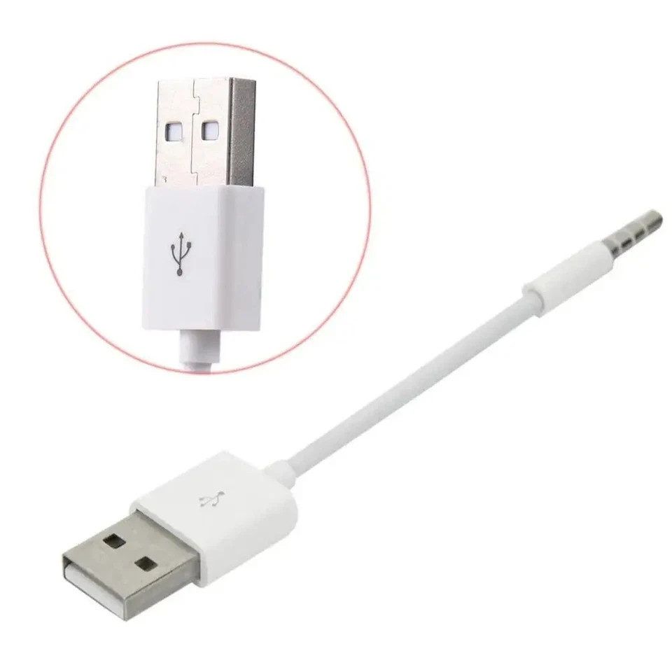 USB Charger Data SYNC Cable for Apple iPod Shuffle 3rd 4th 5th 6th 7th Gen 3.5mm