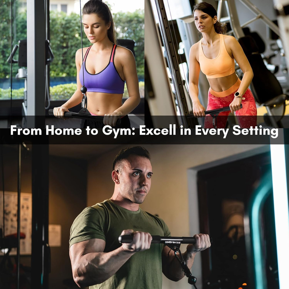 EVMT 15-Inch LAT Pulldown Attachments for Home Gym – LAT Pull down Bar, Cable Ma