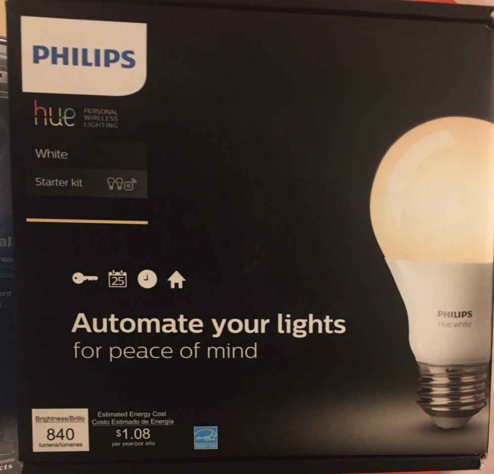 Philips Hue Kit 455287  A19 LED 2 Smart Bulbs and 1 Smart Hub Light Controller