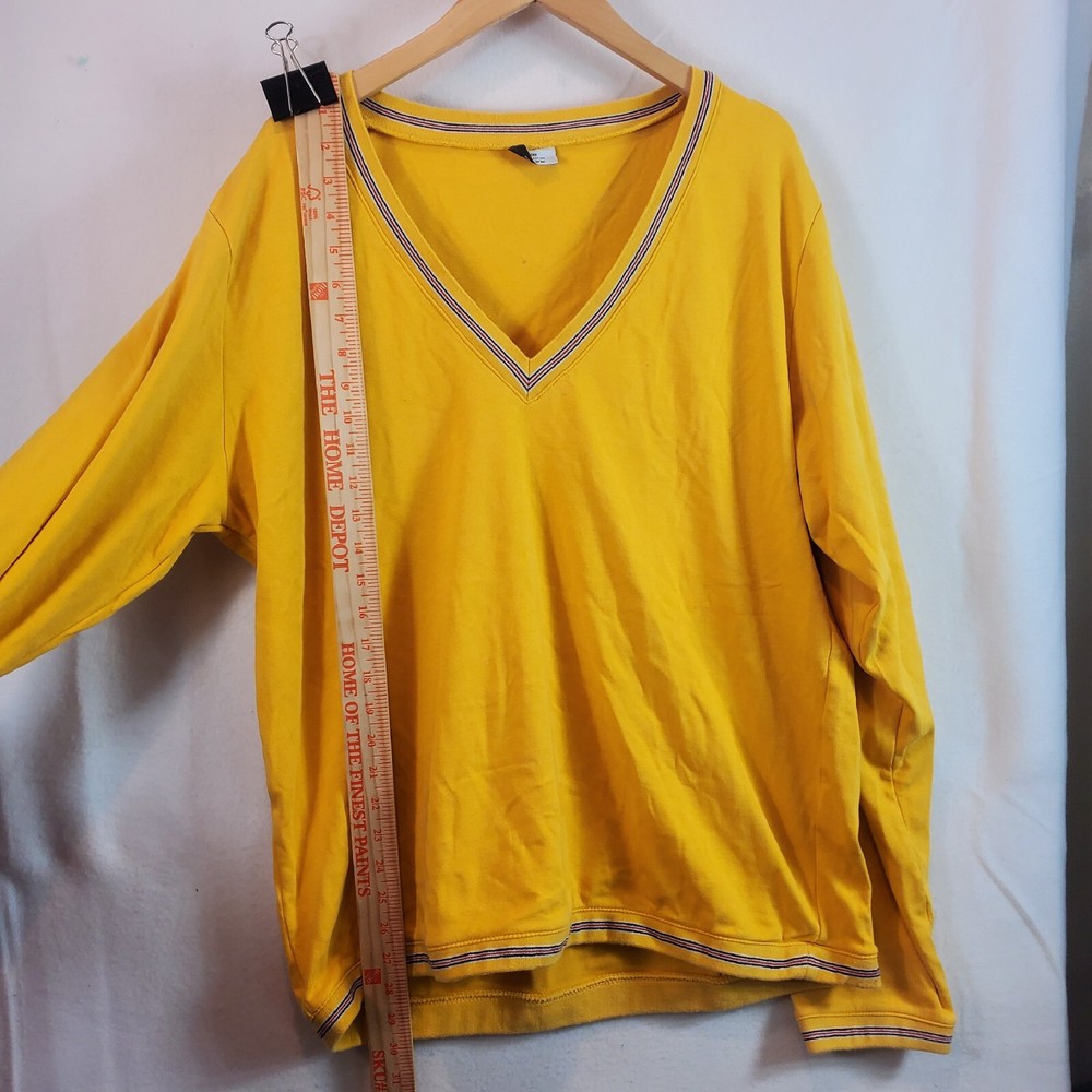 IKEA Employee Sweatshirt Sweater V Neck Pullover Yellow