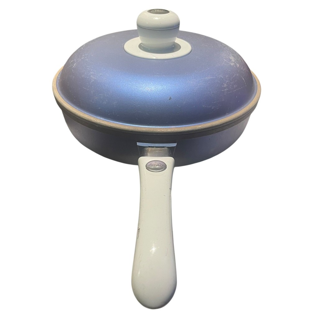 Genuine Essen Sarten 2926/3 Cast iron lined brass handle Blue.