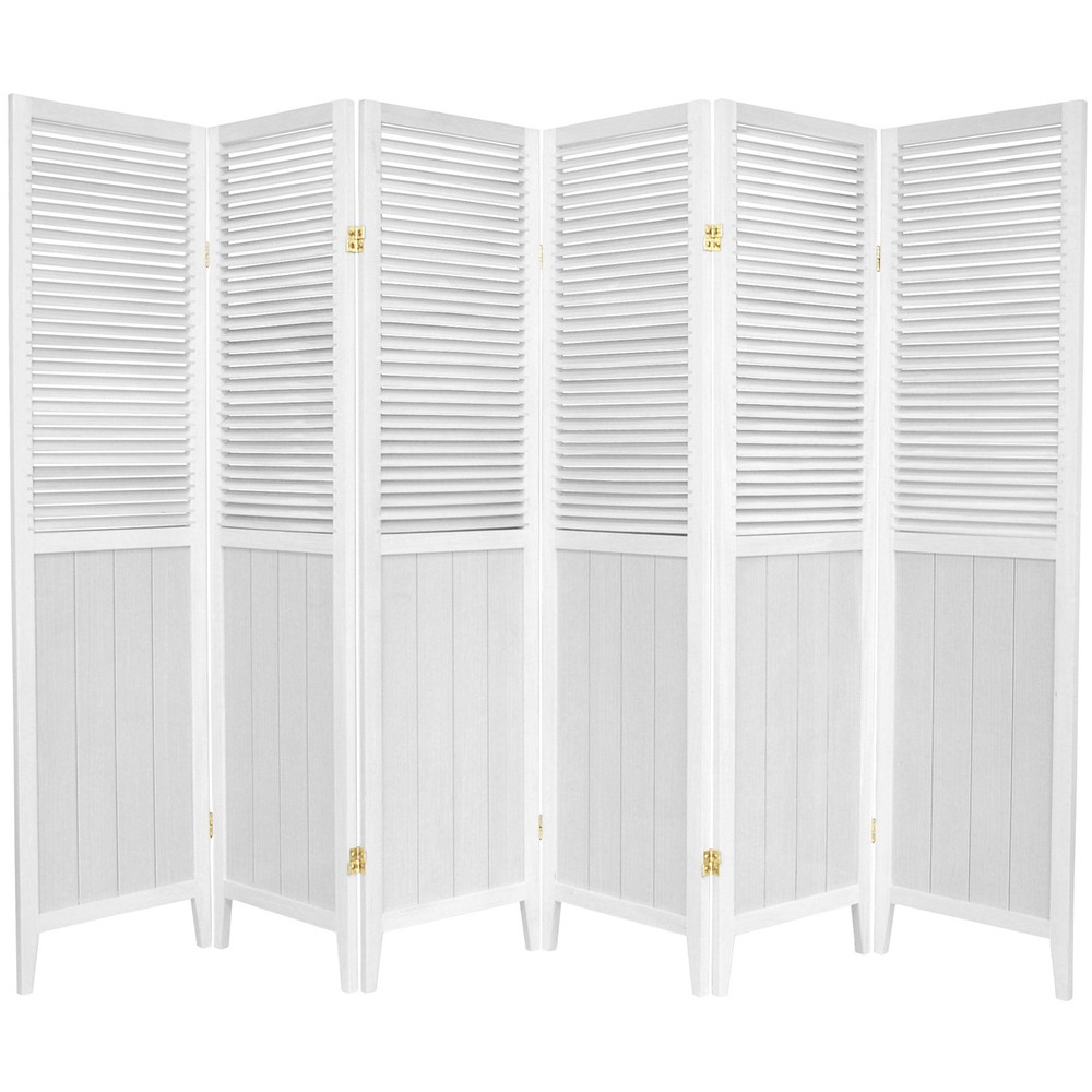 6 ft. Tall Beadboard Divider - White - 6 Panels (C)