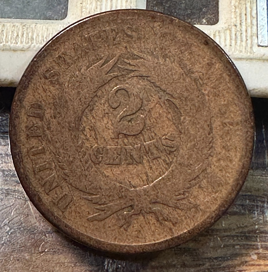 1864 2 Cent Piece Nice Good Details CHRC