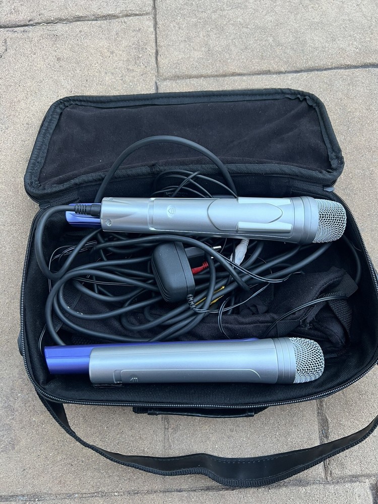 Two Magic Sing Portable Karaoke Mic Bundle with Case Tested