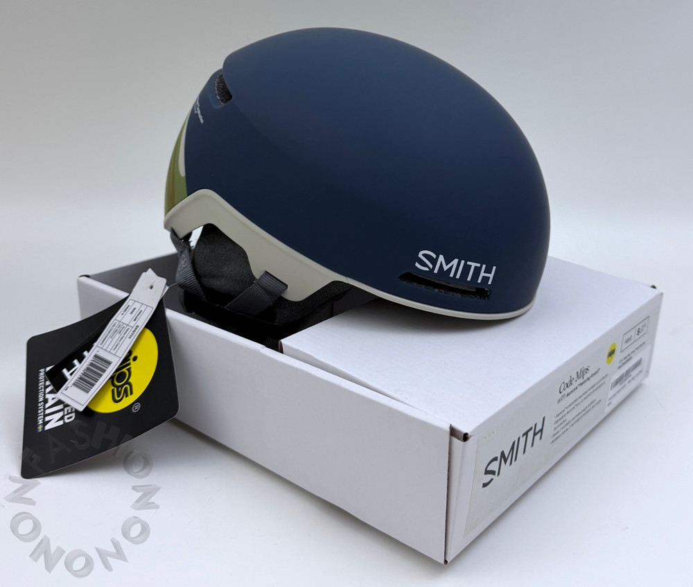 Smith Code Ski/Snowboard Helmet Mips Boa Matte Navy Camo S Retail $210! Box Dent