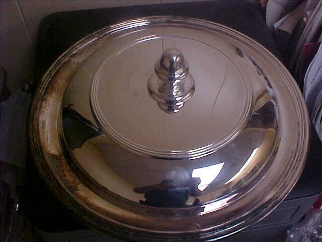 OLRI Italy Large Silver Plated Covered Serving Dish
