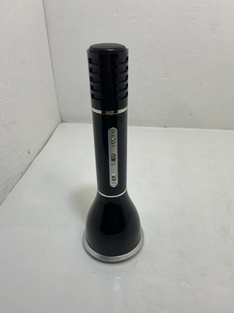 🐞 BLACK KIDS KARAOKE MICROPHONE WIRELESS BLUETOOTH WORKS EUC - N4