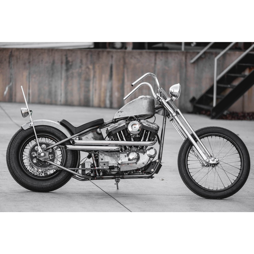 Lowbrow Customs Springer Buckhorn Handlebars - 1 inch - Chrome
