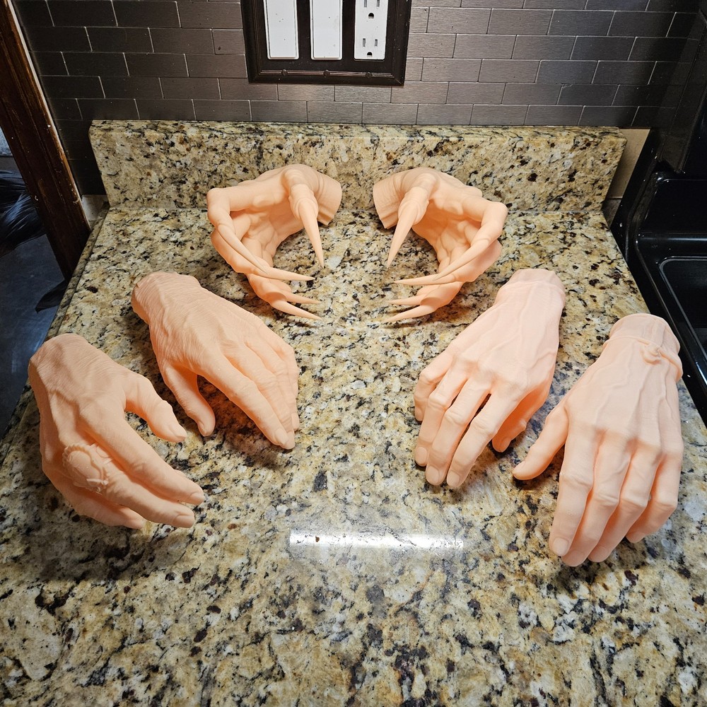 Monster resin hands lifesized ONE PAIR