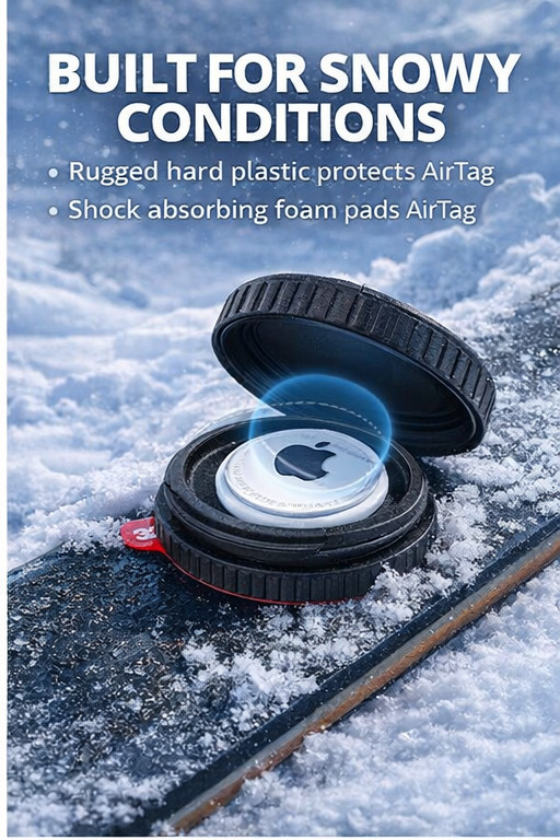 JidSnow Ski and Snowboard AirTag Mount