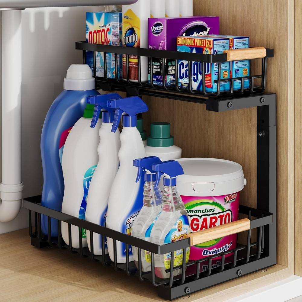 Under Sink Organizer Storage Families Pull Out Storage Undersink Organizers
