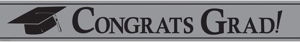 Congrats Silver Foil Banner 24 inch