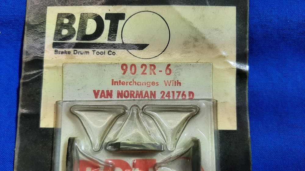 Van Norman 24176D "Type" BDT 902R-6 bits