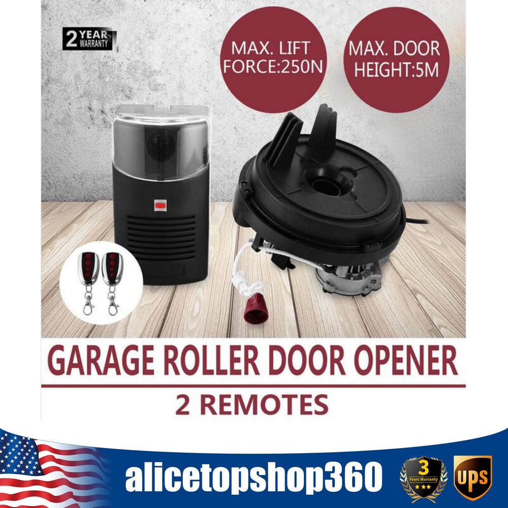 Automatic Garage Roller Door Opener Rolling Gate Motor With Control Box 250N