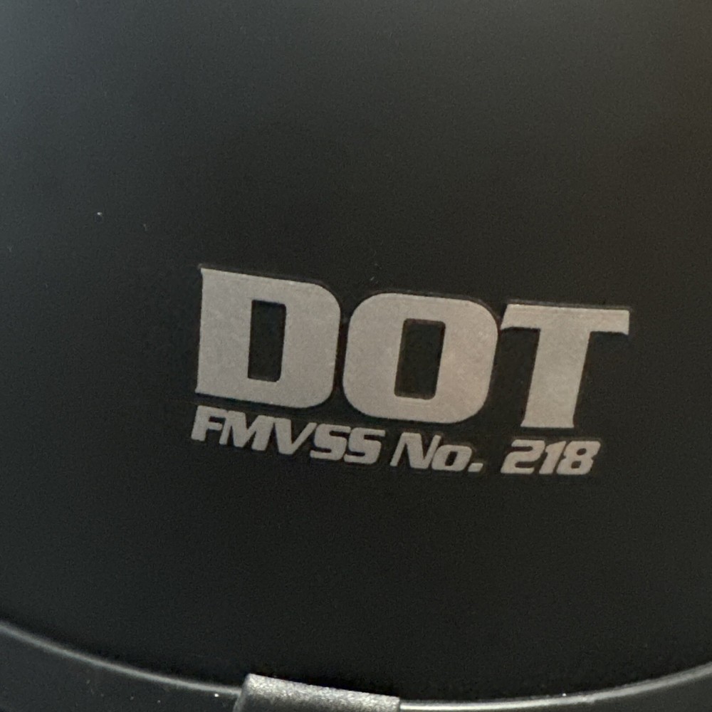 Motorcycle Helmet DOT FMVSS No. 218- Medium Black - New