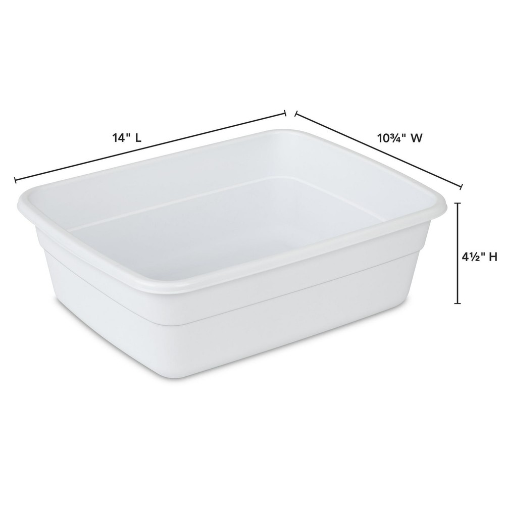 2 pack Sterilite 8 Qt. Dishpan, Multi-Purpose Plastic Wash Tub, Kitchen, Sink,