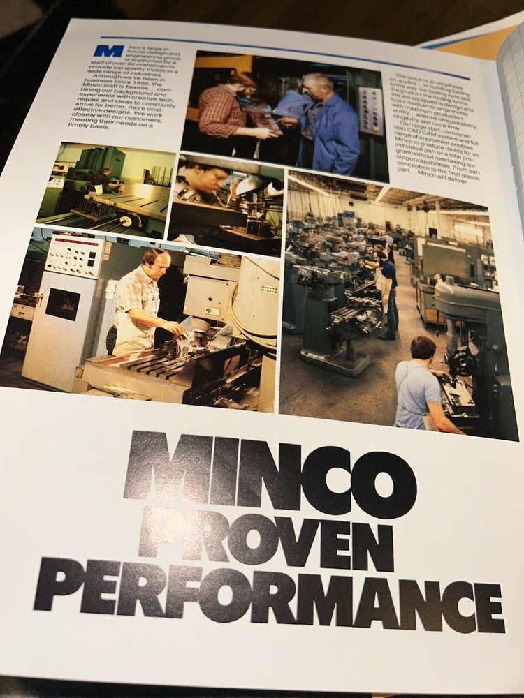 1982 MINCO TOOL & MOLD Advertising Folder Dayton, OH