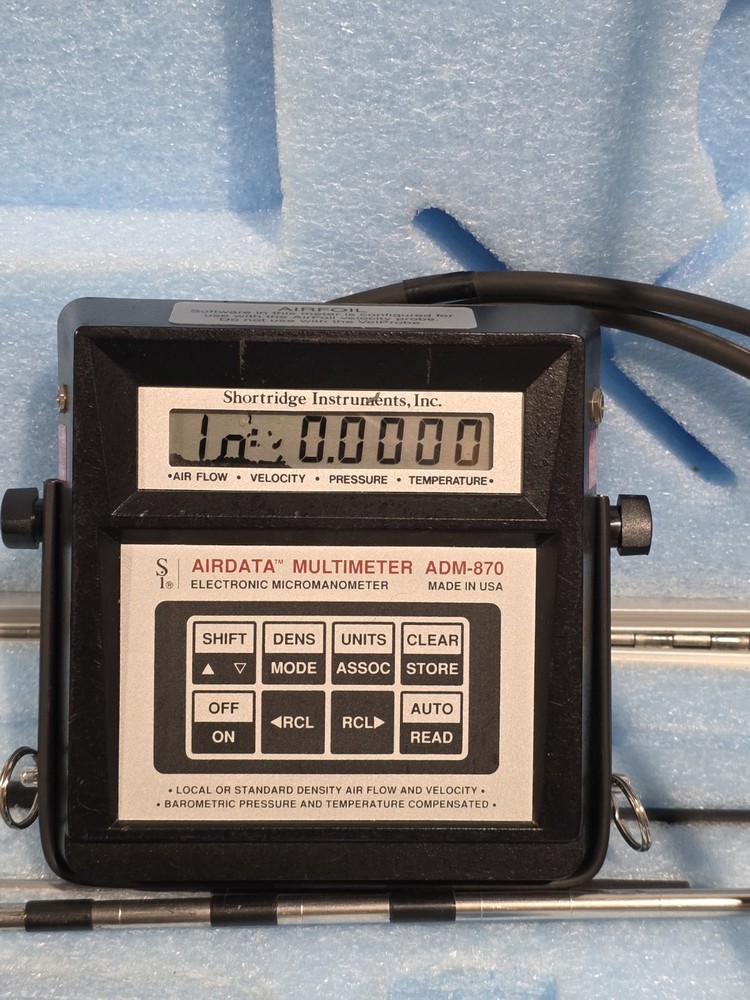 Shortridge Instruments Airdata Multimeter Electronic Manometer ADM-870