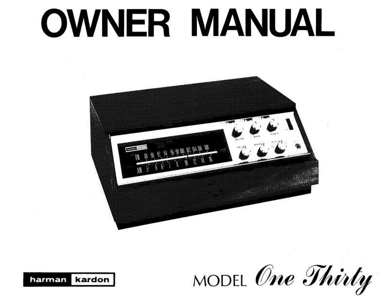 Harman Kardon 130 Receiver Owners Manual