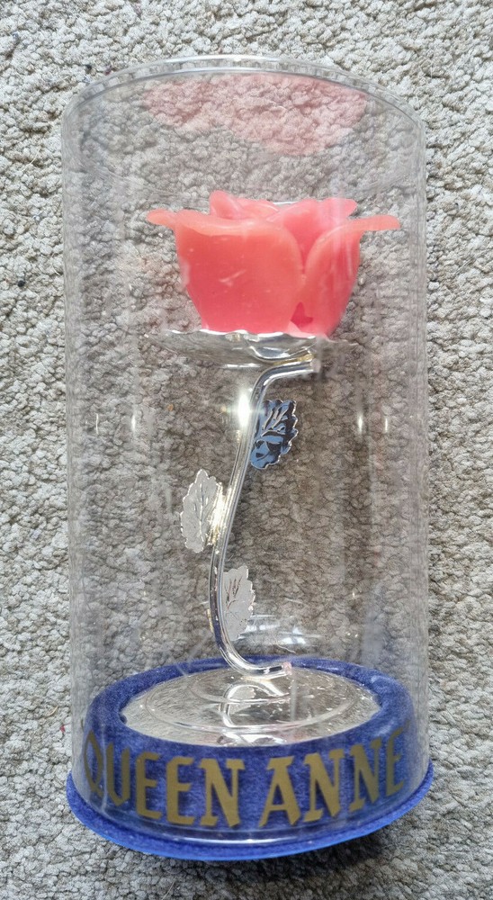 Silver Plated Queen Anne Rose Candlestick